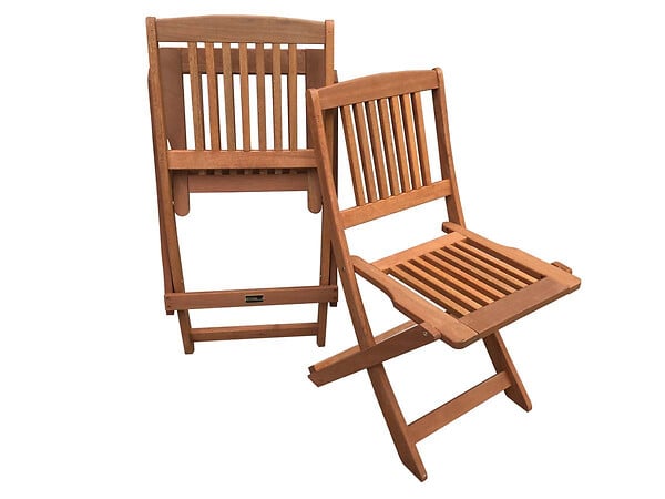 HABITAT ET JARDIN - Table et chaises de jardin en bois exotique "Hongkong 4" - Maple - Marron clair - large