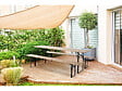 HABITAT ET JARDIN - Table de jardin brasserie pliante avec 2 bancs " Lisbonne " - 218 x 59,5 x 75 cm -  Marron - vignette