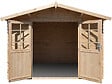HABITAT ET JARDIN - Abri de jardin bois 9.4 m² "Lys" - 320 x 298 x 225 cm - 28 mm - vignette