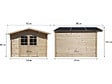 HABITAT ET JARDIN - Abri de jardin bois 9.4 m² "Lys" - 320 x 298 x 225 cm - 28 mm - vignette