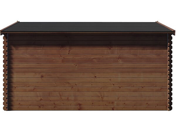 HABITAT ET JARDIN - Abri de jardin bois traité autoclave marron "Lormont" - 21,2 m² - 28 mm - large