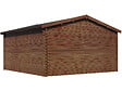 HABITAT ET JARDIN - Abri de jardin bois traité autoclave marron "Lormont" - 21,2 m² - 28 mm - vignette