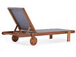 HABITAT ET JARDIN - Lot de 2 bains de soleil en bois exotique "Saïgon" - Maple - Gris - vignette
