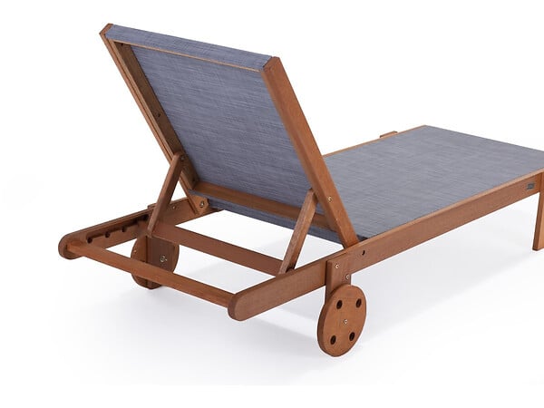 HABITAT ET JARDIN - Lot de 2 bains de soleil en bois exotique "Saïgon" - Maple - Gris - large