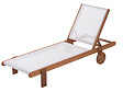 HABITAT ET JARDIN - Lot de 2 bains de soleil en bois exotique "Saïgon" - Maple - Ecru - vignette