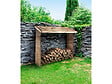 HABITAT ET JARDIN - Abri bûches - 1.05 m² - 2.10 x 0.50 x 1.8 m- 2 Stères - vignette
