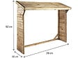 HABITAT ET JARDIN - Abri bûches - 1.05 m² - 2.10 x 0.50 x 1.8 m- 2 Stères - vignette