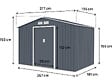 HABITAT ET JARDIN - Abri de jardin métal "Vegas II" - 5,29 m2 - Gris - vignette