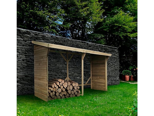 HABITAT ET JARDIN - Abri bûches - 2.5 m² - 2.78 x 0.90 x 1.85 m- 5 Stères - large
