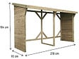 HABITAT ET JARDIN - Abri bûches - 2.5 m² - 2.78 x 0.90 x 1.85 m- 5 Stères - vignette