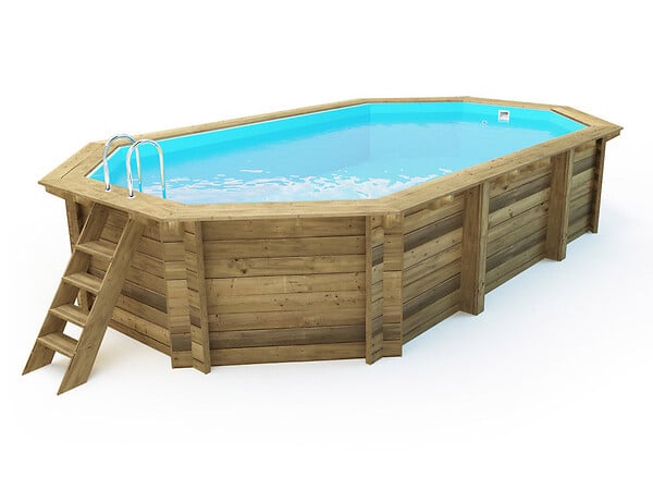 HABITAT ET JARDIN - Piscine bois " Brazilia 130 "  5.86 x 3.86 x 1.31 m - large