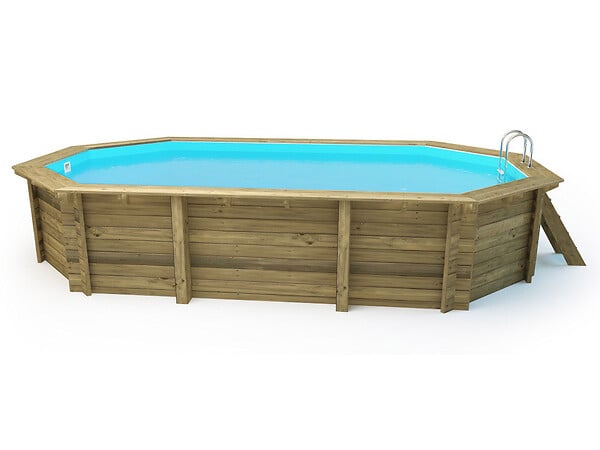 HABITAT ET JARDIN - Piscine bois " Brazilia 130 "  5.86 x 3.86 x 1.31 m - large