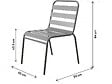 HABITAT ET JARDIN - Lot de 2 chaises de jardin en métal empilables "Bilbao" - Taupe - vignette
