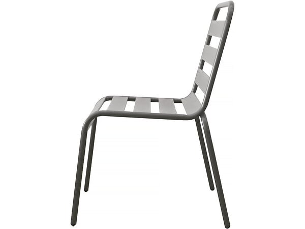 HABITAT ET JARDIN - Lot de 2 chaises de jardin en métal empilables "Bilbao" - Taupe - large