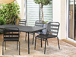 HABITAT ET JARDIN - Lot de 2 chaises de jardin en métal empilables "Bilbao" - Gris - vignette