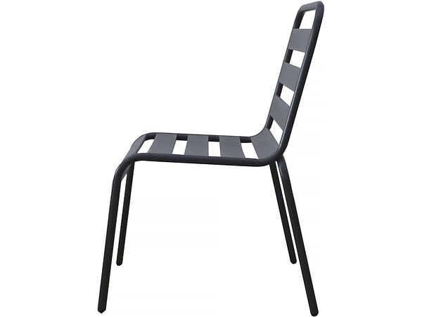 HABITAT ET JARDIN - Lot de 2 chaises de jardin en métal empilables "Bilbao" - Gris - large