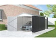 HABITAT ET JARDIN - Garage métal "Houston" 15,36 m² - Anthracite - vignette