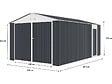 HABITAT ET JARDIN - Garage métal "Houston" 15,36 m² - Anthracite - vignette