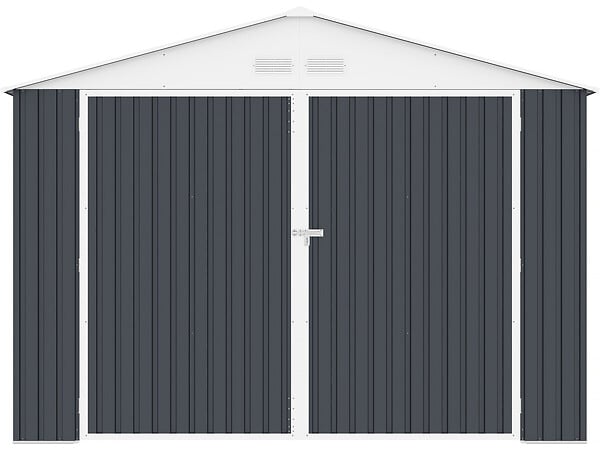 HABITAT ET JARDIN - Garage métal "Houston" 15,36 m² - Anthracite - large