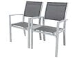 HABITAT ET JARDIN - Fauteuil jardin Alu/Textilène "Tropic" - Phoenix - Gris foncé - Lot de 2 - vignette