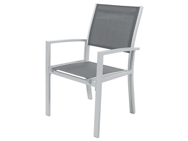 HABITAT ET JARDIN - Fauteuil jardin Alu/Textilène "Tropic" - Phoenix - Gris foncé - Lot de 2 - large