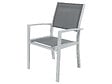 HABITAT ET JARDIN - Fauteuil jardin Alu/Textilène "Tropic" - Phoenix - Gris foncé - Lot de 2 - vignette