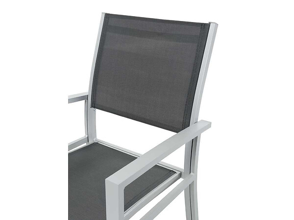 HABITAT ET JARDIN - Fauteuil jardin Alu/Textilène "Tropic" - Phoenix - Gris foncé - Lot de 2 - large