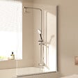 EMKE - Pare-Baignoire EMKE en Verre Sécurit 6 mm - Paroi de Douche Nano Anti-Tache 90 x 140 cm, Installation Facile - vignette