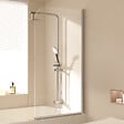 EMKE - Pare-Baignoire EMKE en Verre Sécurit 6 mm - Paroi de Douche Nano Anti-Tache 70 x 140 cm, Installation Facile - vignette
