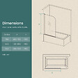 EMKE - Pare-Baignoire EMKE en Verre Sécurit 6 mm - Paroi de Douche Nano Anti-Tache 70 x 140 cm, Installation Facile - vignette