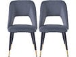 HABITAT ET JARDIN - Lot de 2 chaises en velours "Coralie" - Gris - vignette
