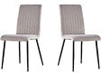 HABITAT ET JARDIN - Lot de 2 chaises en velours "Henley" - Gris clair - vignette