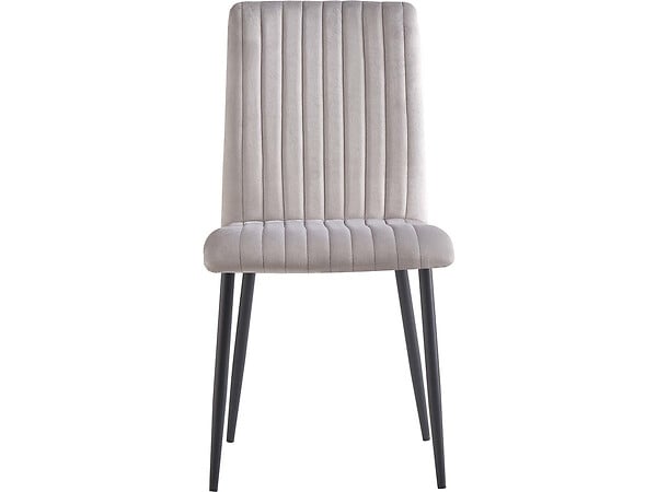 HABITAT ET JARDIN - Lot de 2 chaises en velours "Henley" - Gris clair - large