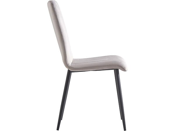 HABITAT ET JARDIN - Lot de 2 chaises en velours "Henley" - Gris clair - large