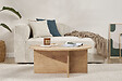 HABITAT ET JARDIN - Table basse en bois "Soleil" - 90 x 90 x 40 cm - Chêne Saphir - vignette