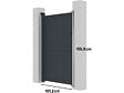 HABITAT ET JARDIN - Portillon aluminium "Maurice" - 101.2 x 155.9 cm - Gris - vignette