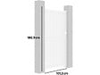 HABITAT ET JARDIN - Portillon aluminium "Lola" - 101.2 x 180.9 cm - Blanc - vignette