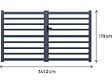 HABITAT ET JARDIN - Portail aluminium ajouré "Martin" - 340 x 180 cm - Gris - vignette