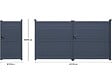 HABITAT ET JARDIN - Pack portail + portillon "Marc" - Gris - vignette