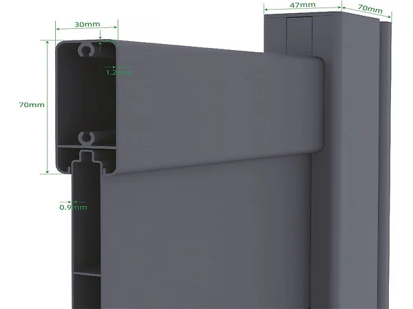 HABITAT ET JARDIN - Pack portail + portillon "Marc" - Gris - large