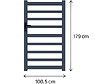 HABITAT ET JARDIN - Portillon aluminium ajouré "Marius" - 100 x 180 cm - Gris - vignette