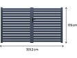HABITAT ET JARDIN - Portail aluminium semi ajouré "Julien" - 300 x 140 cm - Gris - vignette