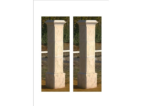 HABITAT ET JARDIN - Lot de 2 piliers de portail "Tradition" - 41 x 41 x 200 cm - large
