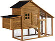 HABITAT ET JARDIN - Poulailler "Princesse" avec pondoir en bois - 4 poules - Marron - vignette