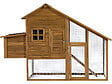 HABITAT ET JARDIN - Poulailler "Princesse" avec pondoir en bois - 4 poules - Marron - vignette