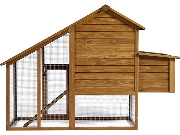 HABITAT ET JARDIN - Poulailler "Princesse" avec pondoir en bois - 4 poules - Marron - large