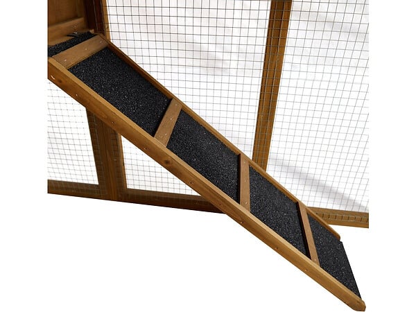 HABITAT ET JARDIN - Poulailler "Princesse" avec pondoir en bois - 4 poules - Marron - large