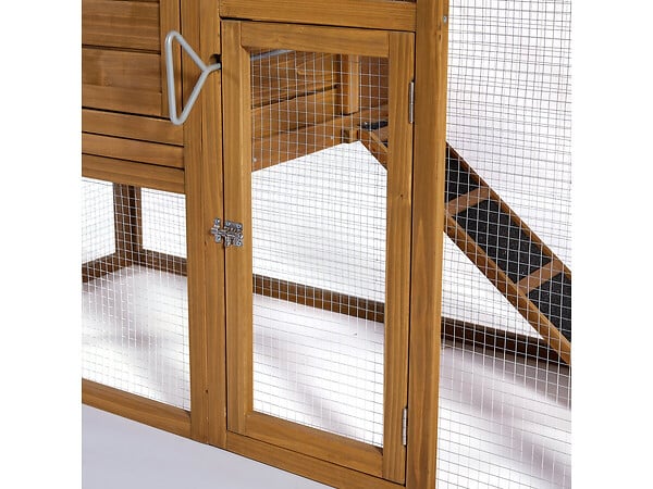 HABITAT ET JARDIN - Poulailler "Princesse" avec pondoir en bois - 4 poules - Marron - large