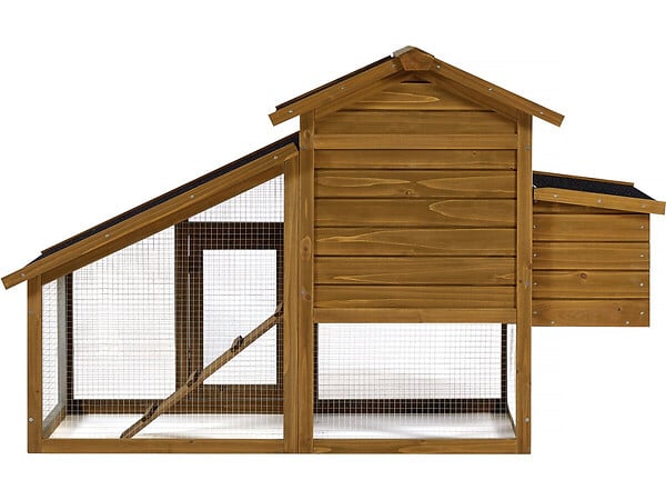 HABITAT ET JARDIN - Poulailler avec pondoir en bois "Clochette" - Marron - large