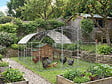 HABITAT ET JARDIN - Enclos à poules dôme 15 m² parc grillagé "Cocorico" - 5 x 3 m - acier galvanisé - vignette